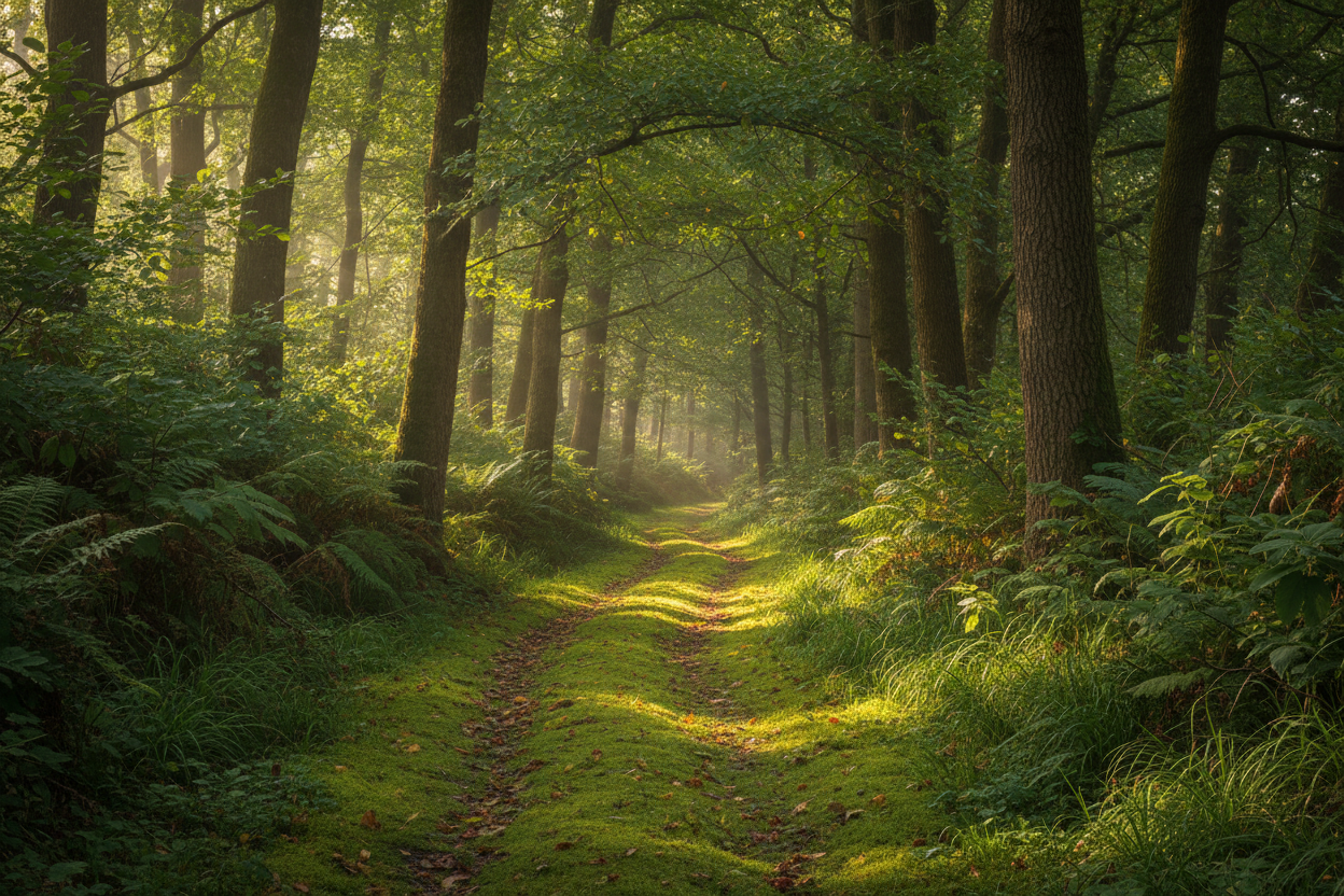 Calm forest path 