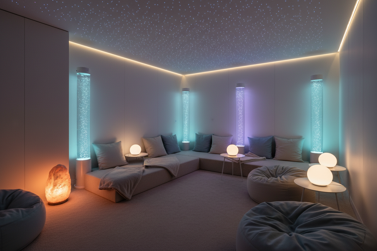 Calm sensory space lights