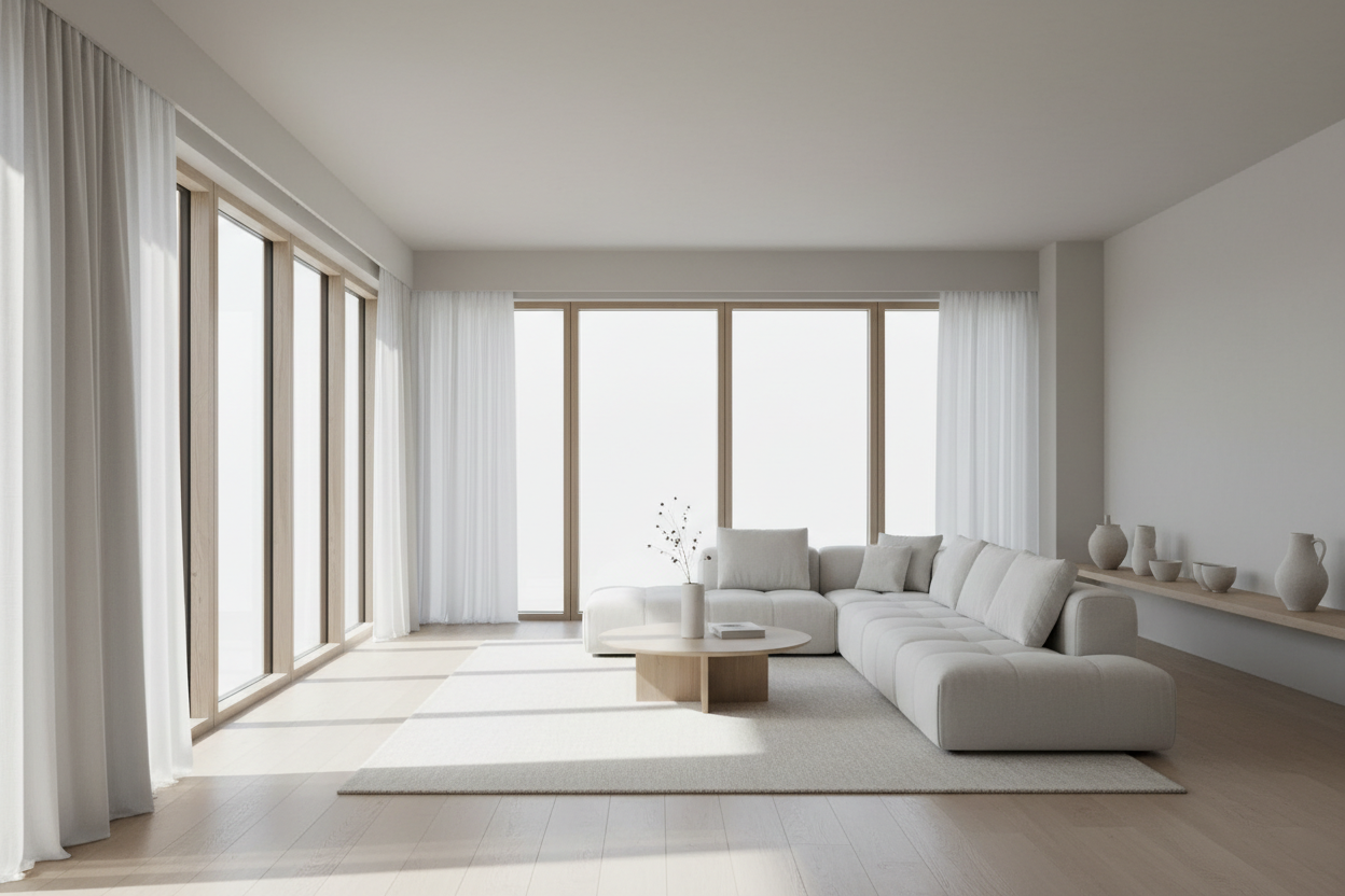 	•	Quiet space, natural light
	•	Neutral colours
	•	Calm, uncluttered scene